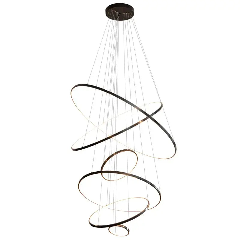 Decorbites™ Kupferkreis-Kronleuchter: Modernes minimalistisches Luxus für Wohnzimmer, Restaurant, Villa-Treppe
