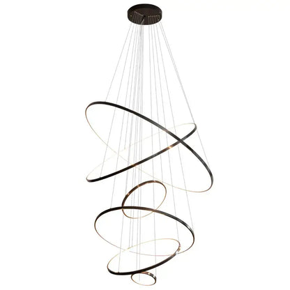 Decorbites™ Kupferkreis-Kronleuchter: Modernes minimalistisches Luxus für Wohnzimmer, Restaurant, Villa-Treppe