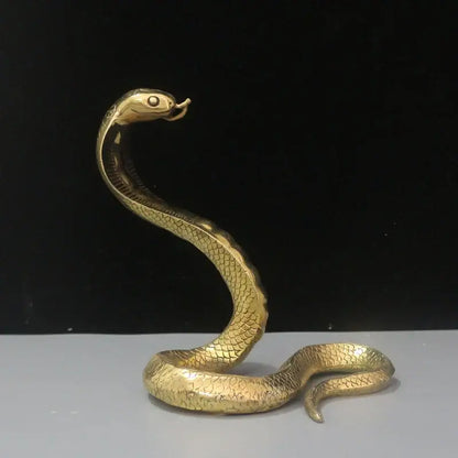 DecorBites™ Copper Cobra Zodiac Snake Feng Shui Decoration Craft