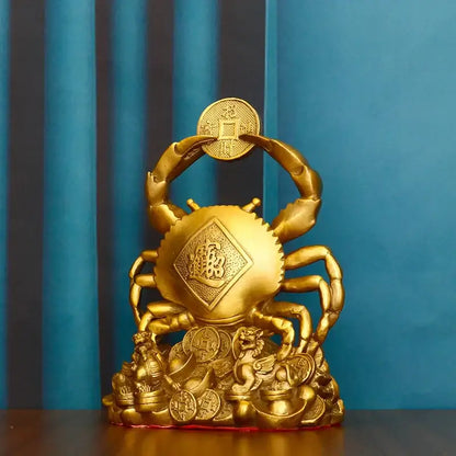 DecorBites™ Copper Crab Ornaments for Wealth and Luxury Decor