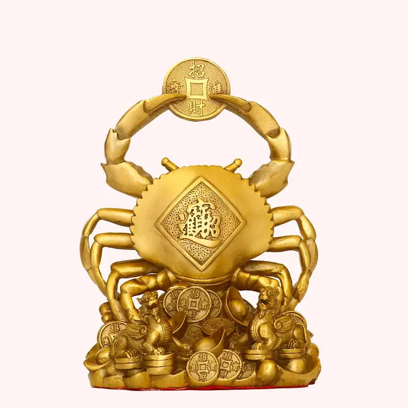 DecorBites™ Copper Crab Ornaments for Wealth and Luxury Decor