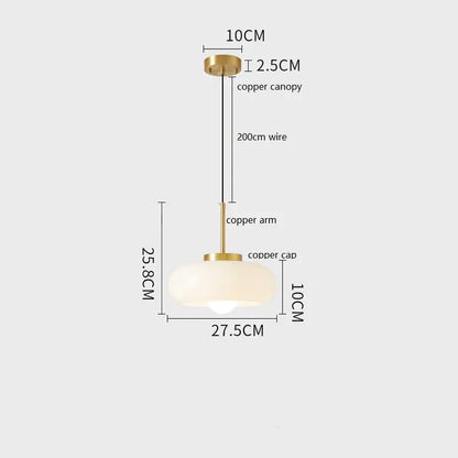Decorbites copper pendant light fixtures featuring a modern pendant light with frosted glass shade and polished copper hardware