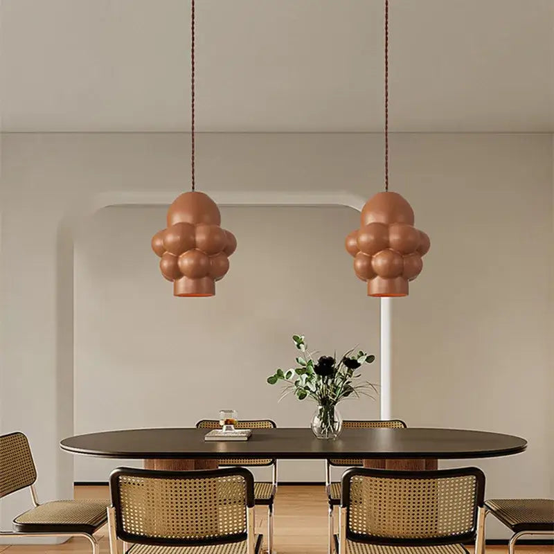 Decorbites creamy wind led cloud pendant light copper bubble shaped modern chandelier for dining room lighting