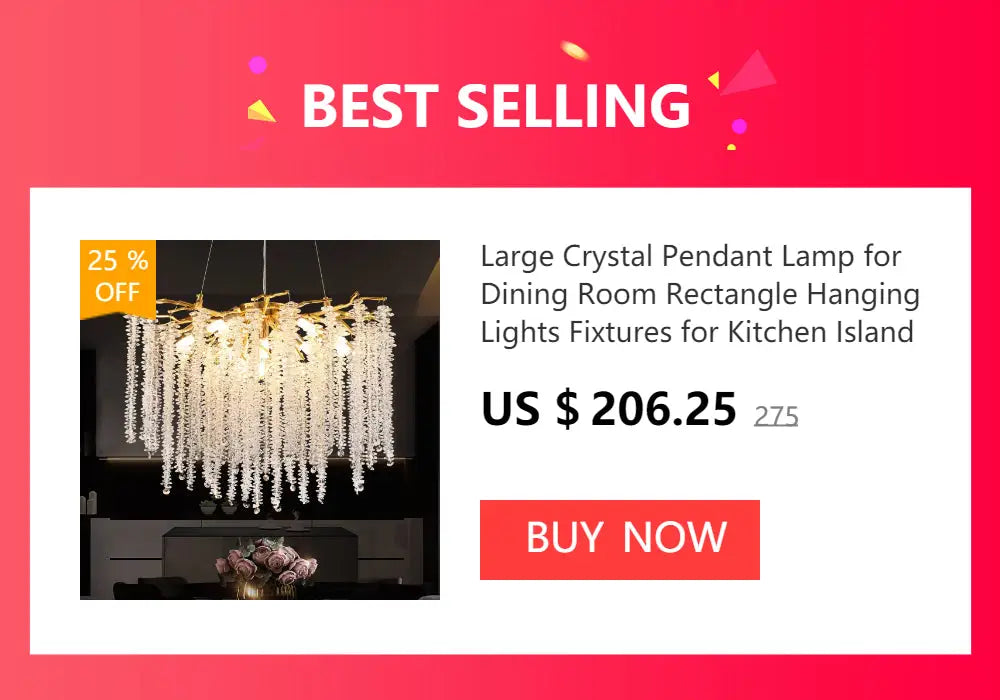 Decorbites™ crystal chandelier with sparkling white crystal and golden frame designed for living room lamp package