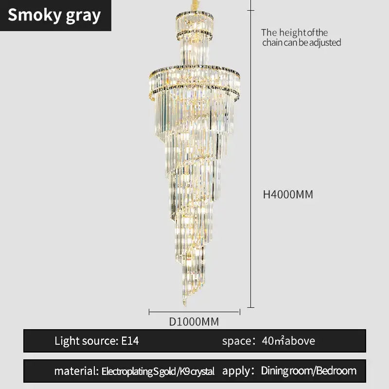 A decorbites crystal chandelier with tiered clear crystal prisms and gold-plated metal for dining or bedroom use
