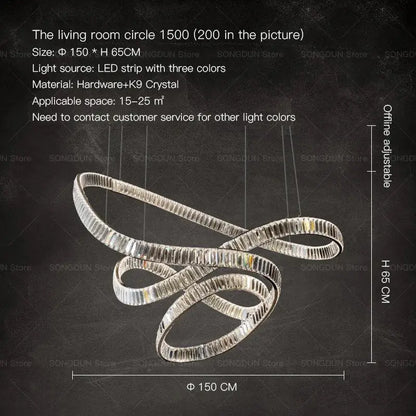 A modern decorbites crystal chandelier with a sleek metallic frame and k9 crystal strips for luxury designer light
