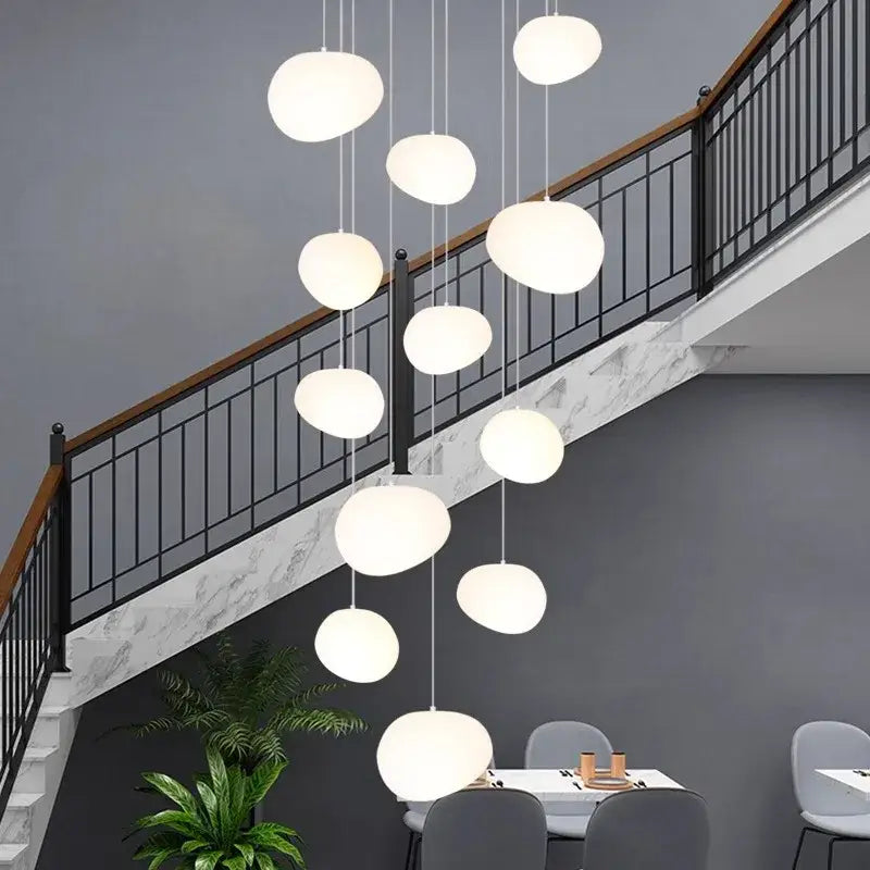 Modern white spherical pendant lamp from decorbites crystal chandelier stair for dining area lighting