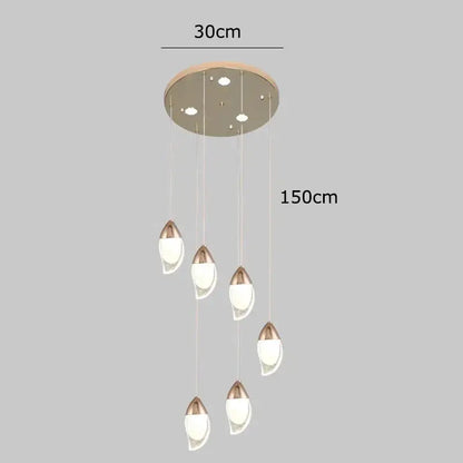 Modern decorbites crystal chandelier with frosted white teardrop glass shades and brushed gold metal caps for living rooms