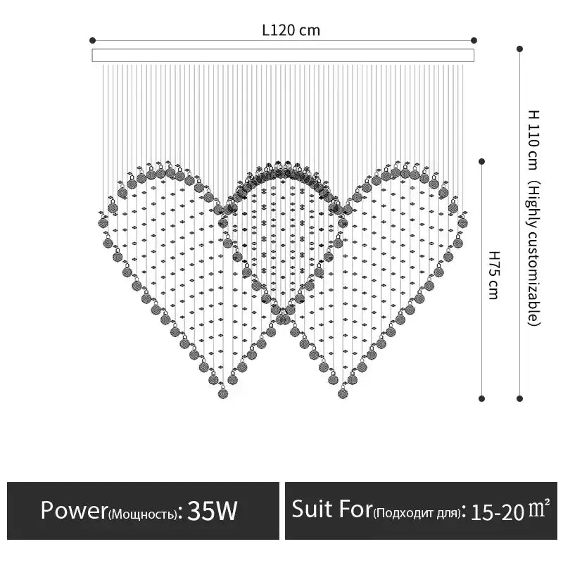DecorBites™ chandelier table lamp set with a decorative black beaded curtain featuring heart patterns and adjustable strands