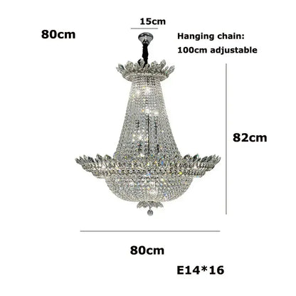 A decorbites crystal led multi tier chandelier with a silver chrome frame and adjustable hanging chain for living rooms