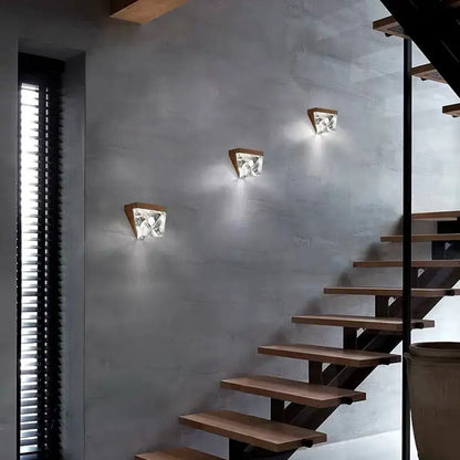DecorBites™ Crystal LED Wall Sconce: Modern Minimalist Bedroom Luxury Light