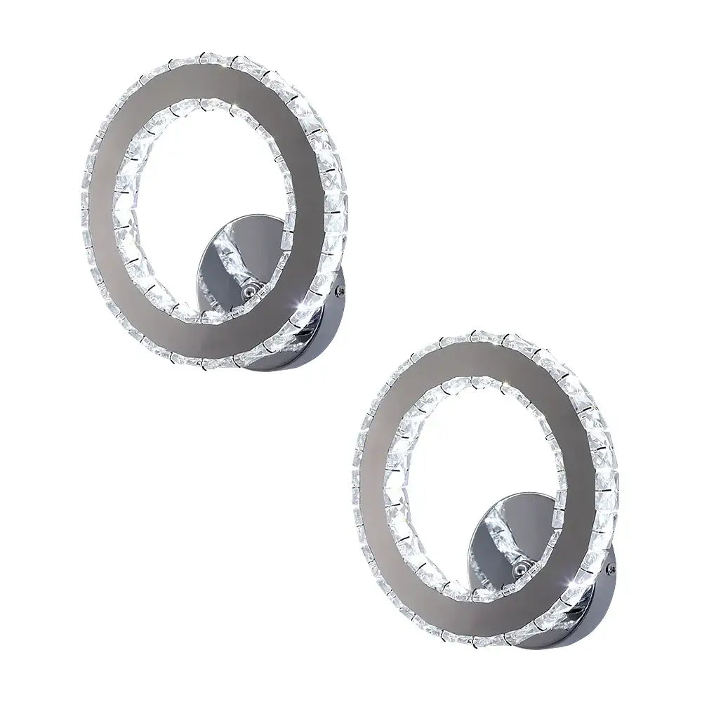 DecorBites™ Crystal LED Wall Sconce: Modern Minimalist Lighting for Living Room, Bedroom, Hallway