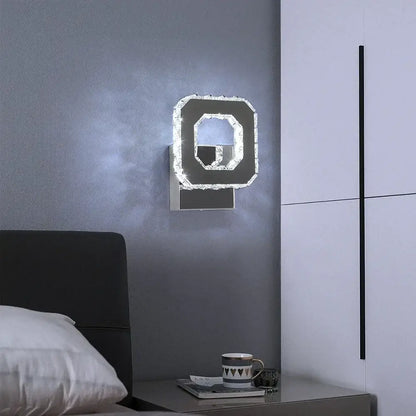 DecorBites™ Crystal LED Wall Sconce: Modern Minimalist Lighting for Living Room, Bedroom, Hallway