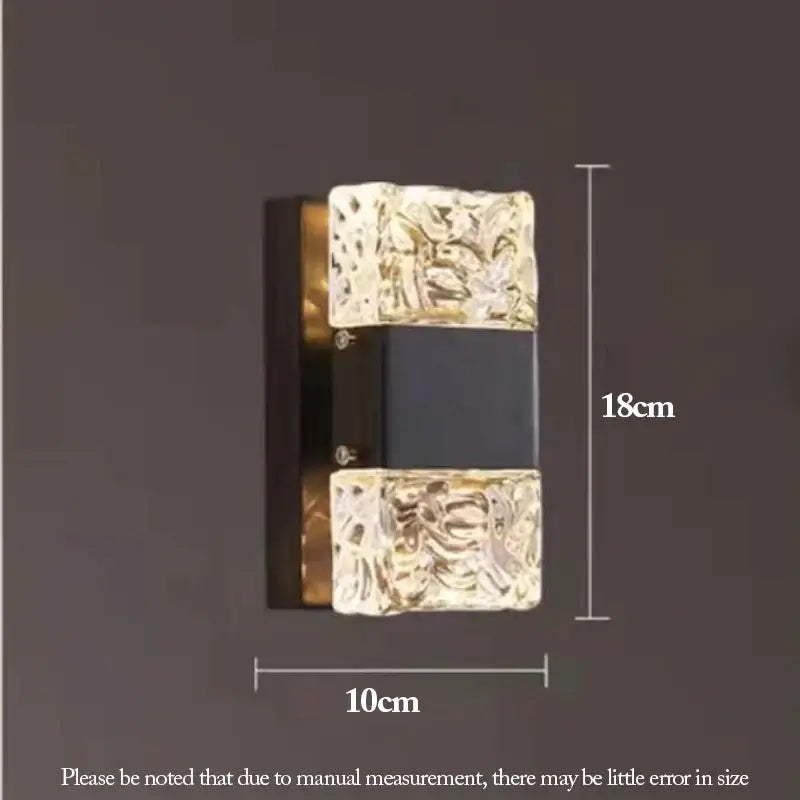 DecorBites™ Crystal LED Wall Sconces | Modern Corrugated Design for Living Room, Bedroom, Aisle