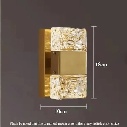 DecorBites™ Crystal LED Wall Sconces | Modern Corrugated Design for Living Room, Bedroom, Aisle