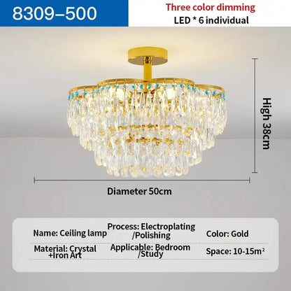 DecorBites™ Crystal Light Chandelier | Post-Modern European Luxury for Living Room, Bedroom, Dining