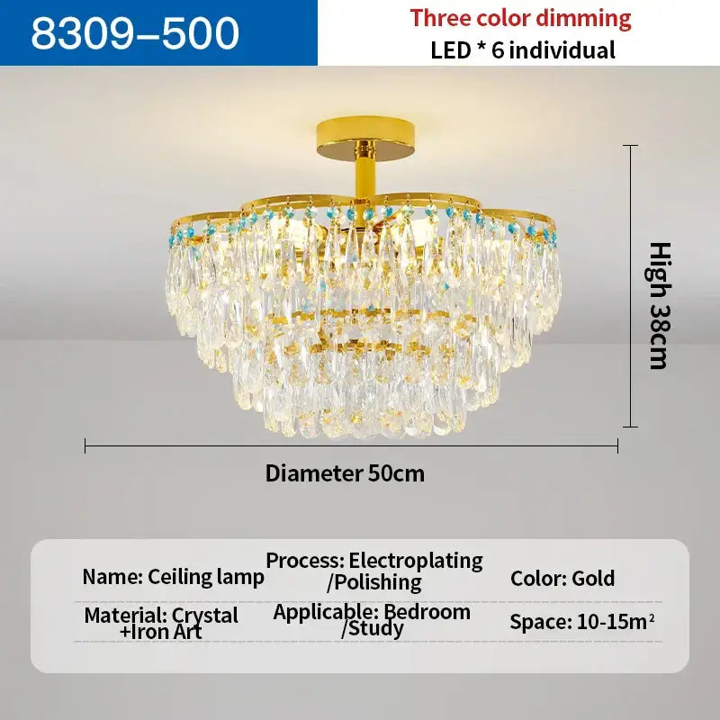 DecorBites™ Crystal Light: Elegant Chandelier for Living Room, Dining Room & Bedroom