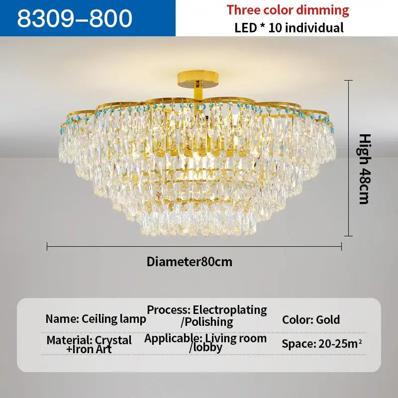 DecorBites™ Crystal Light: Elegant Chandelier for Living Room, Dining Room & Bedroom