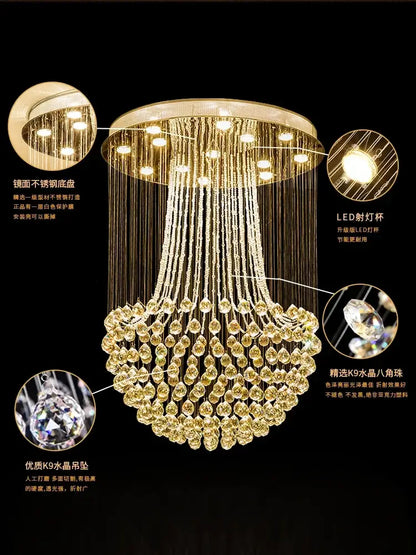 Decorbites™ Kristall-Licht Moderner Luxus-Kronleuchter für Wohnzimmer Esszimmer Gang Foyer