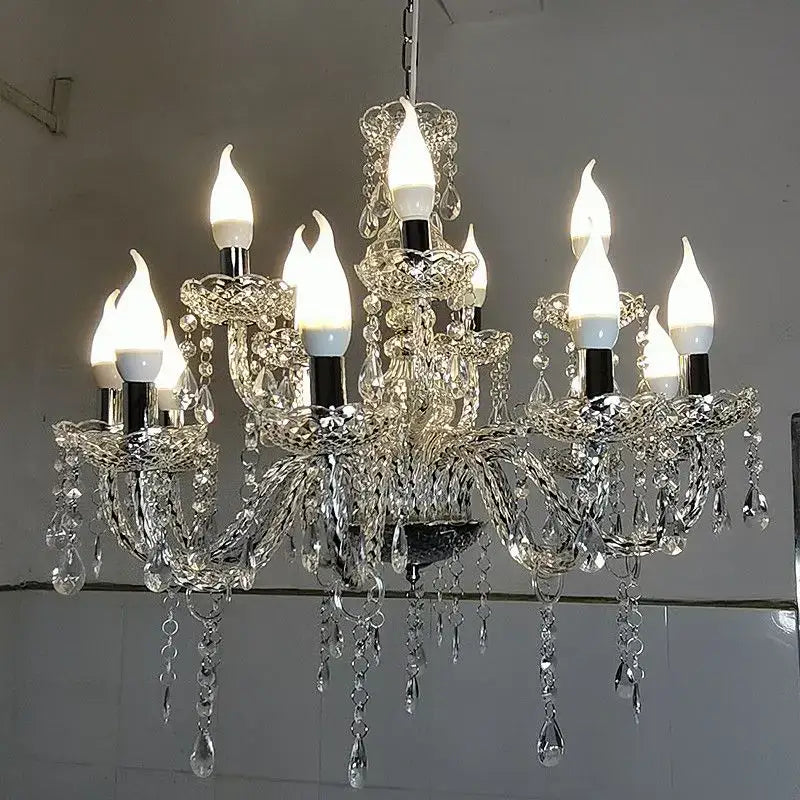 DecorBites™ Crystal Light Road Guide Wedding Hall Candle Light European style Pendant