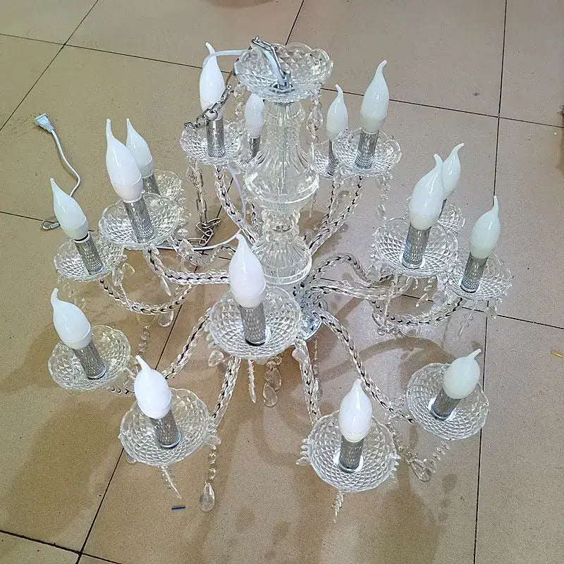 DecorBites™ Crystal Light Road Guide Wedding Hall Candle Light European style Pendant