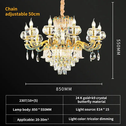 Decorbites™ Kristall-Esszimmer-Lüster: Elegante Beleuchtung für Zuhause, Hotel, Club
