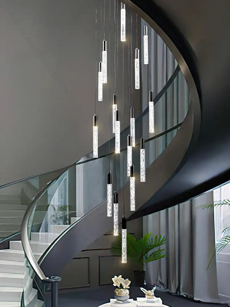 DecorBites™ Crystal Living Room Hotel Chandelier | Luxury Pendant Lamp for Kitchen Staircase