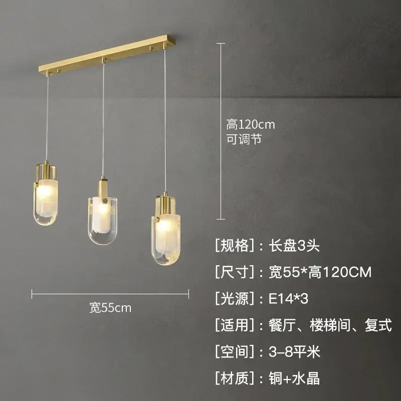 DecorBites™ Crystal Loft Chandelier for Staircase, Living Room, and Apartment Luxe Lighting