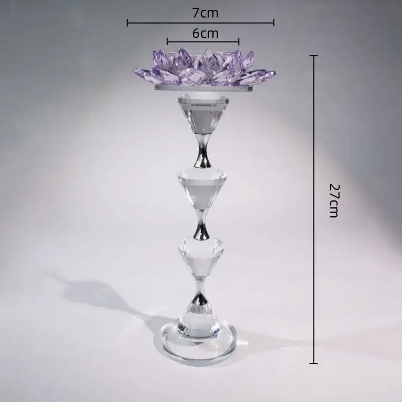 Decorbites™ Kristall-Lotus-Leuchter Heimdekoration Kristallblumen-Kerzenhalter