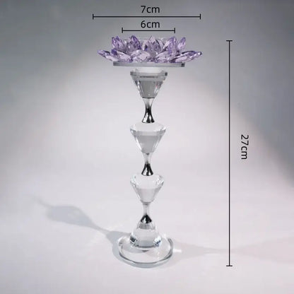 Decorbites™ Kristall-Lotus-Leuchter Heimdekoration Kristallblumen-Kerzenhalter