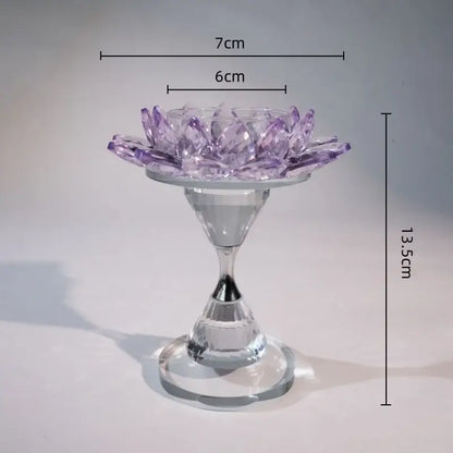 Decorbites™ Kristall-Lotus-Leuchter Heimdekoration Kristallblumen-Kerzenhalter