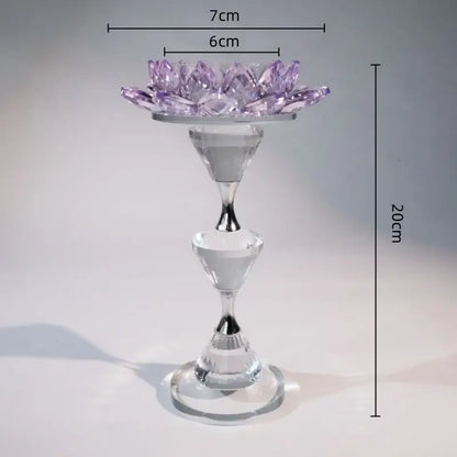 Decorbites™ Kristall-Lotus-Leuchter Heimdekoration Kristallblumen-Kerzenhalter