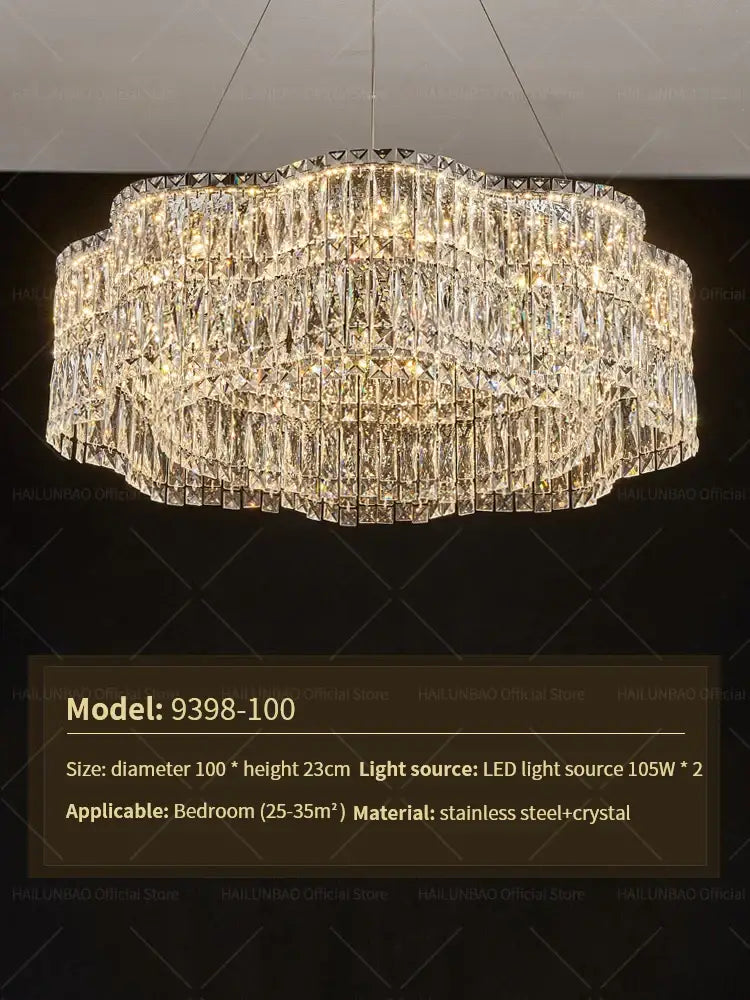 Decorbites™ Kristall-Luxus-Lüster für modernes Wohnzimmer, Licht für gehobene Restaurants