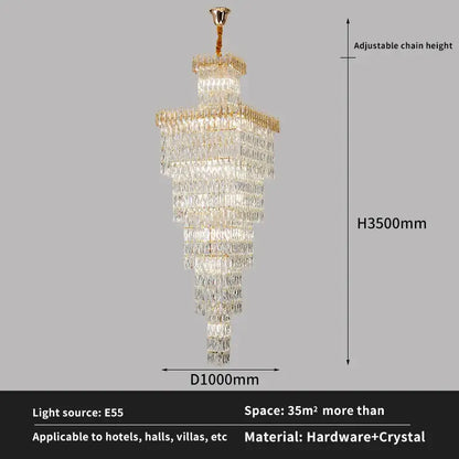 Decorbites™ Kristall-Luxe-Wohnzimmer-Kronleuchter – Moderne und elegante Beleuchtung für Flur und Treppenhaus