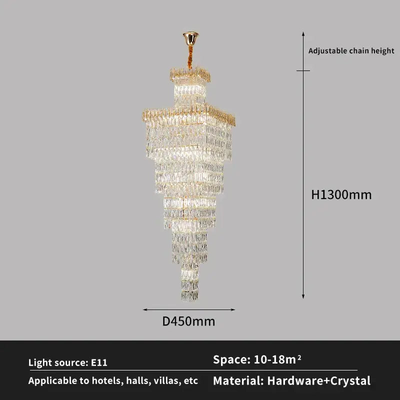 Decorbites™ Kristall-Luxe-Wohnzimmer-Kronleuchter – Moderne und elegante Beleuchtung für Flur und Treppenhaus