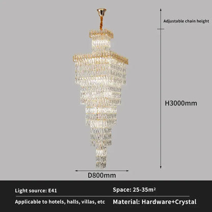 Decorbites™ Kristall-Luxe-Wohnzimmer-Kronleuchter – Moderne und elegante Beleuchtung für Flur und Treppenhaus
