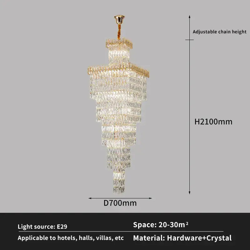 Decorbites™ Kristall-Luxe-Wohnzimmer-Kronleuchter – Moderne und elegante Beleuchtung für Flur und Treppenhaus