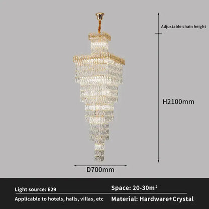 Decorbites™ Kristall-Luxe-Wohnzimmer-Kronleuchter – Moderne und elegante Beleuchtung für Flur und Treppenhaus