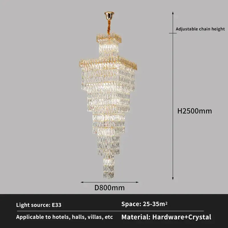 Decorbites™ Kristall-Luxe-Wohnzimmer-Kronleuchter – Moderne und elegante Beleuchtung für Flur und Treppenhaus