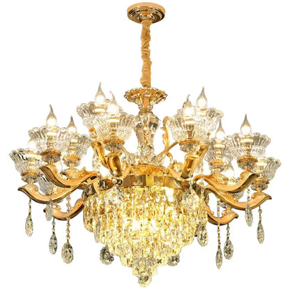 DecorBites™ Crystal Luxe Pendant Lamp: Elegant European Style for Living Room and Restaurant