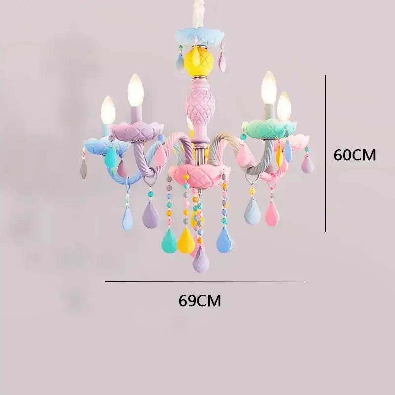 DecorBites™ Crystal Luxury Candle Chandelier Vanity Pendant Light for Living Dining Bedroom