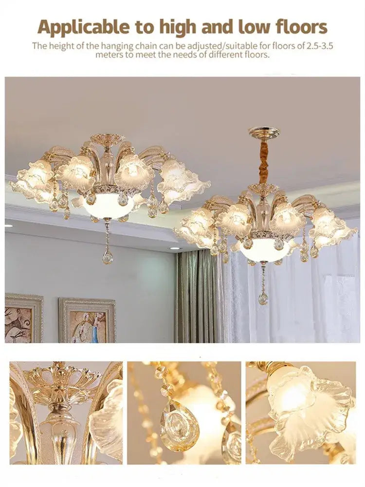 Decorbites™ Kristall-Luxus-Deckenleuchter für Wohnzimmer, Hotel, Villen-Empfangshalle – Nordisch Moderne Beleuchtung