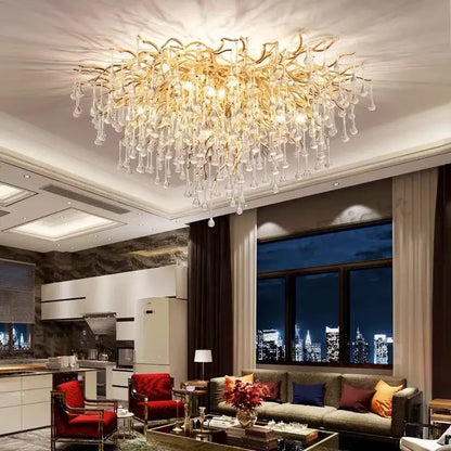 DecorBites™ Crystal Luxury Ceiling Chandelier: Modern Living Dining Bedroom Pendant Lights