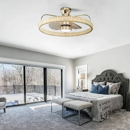 Decorbites™ Kristall-Luxus-Deckenventilatorleuchte mit unsichtbaren Flügeln und Fernbedienung