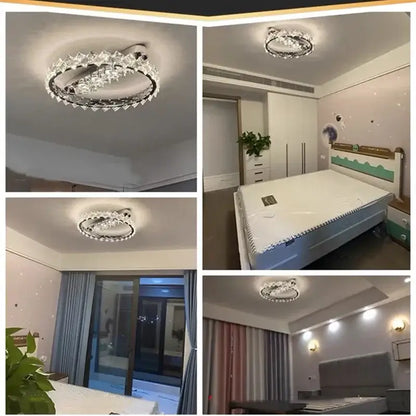 DecorBites™ Crystal Luxury Ceiling Light for Living Room & Bedroom - Modern LED Warm Glow