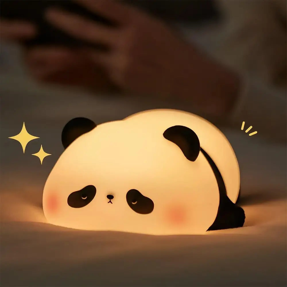 Decorbites cute panda night light with black and white design and soft glowing illumination for bedroom use