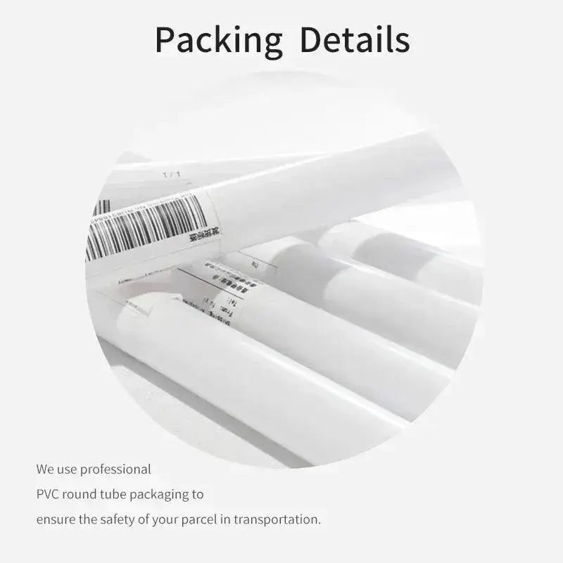 White pvc round tubes with barcode labels for packaging deftones canvas painting wall art by decorbites