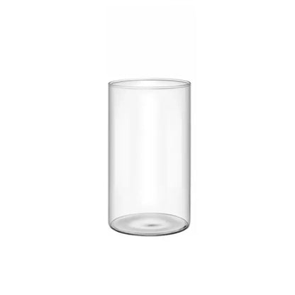 Decorbites elegant glass cylinder vase with smooth transparent walls and a slightly rounded base for flowers