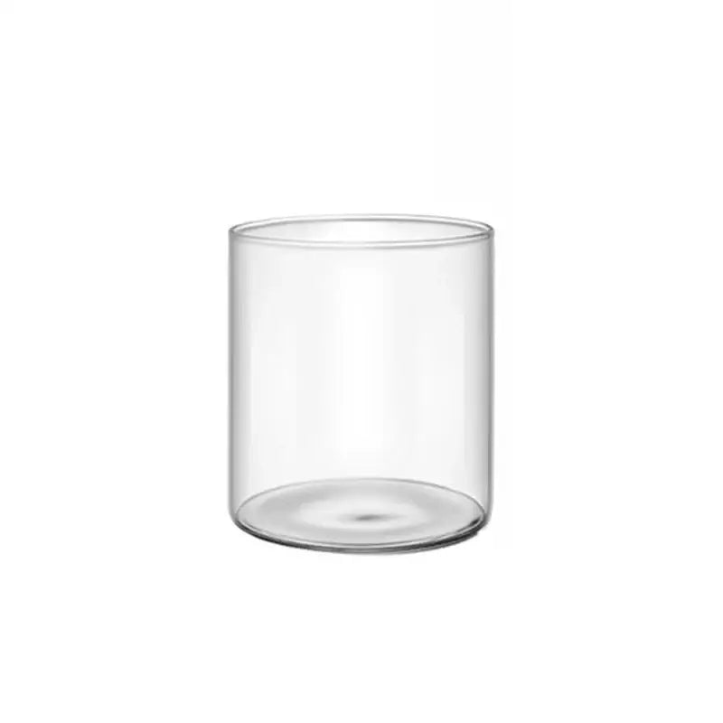 Decorbites™ elegant clear glass cylinder vase with smooth surface and rounded rim for flowers