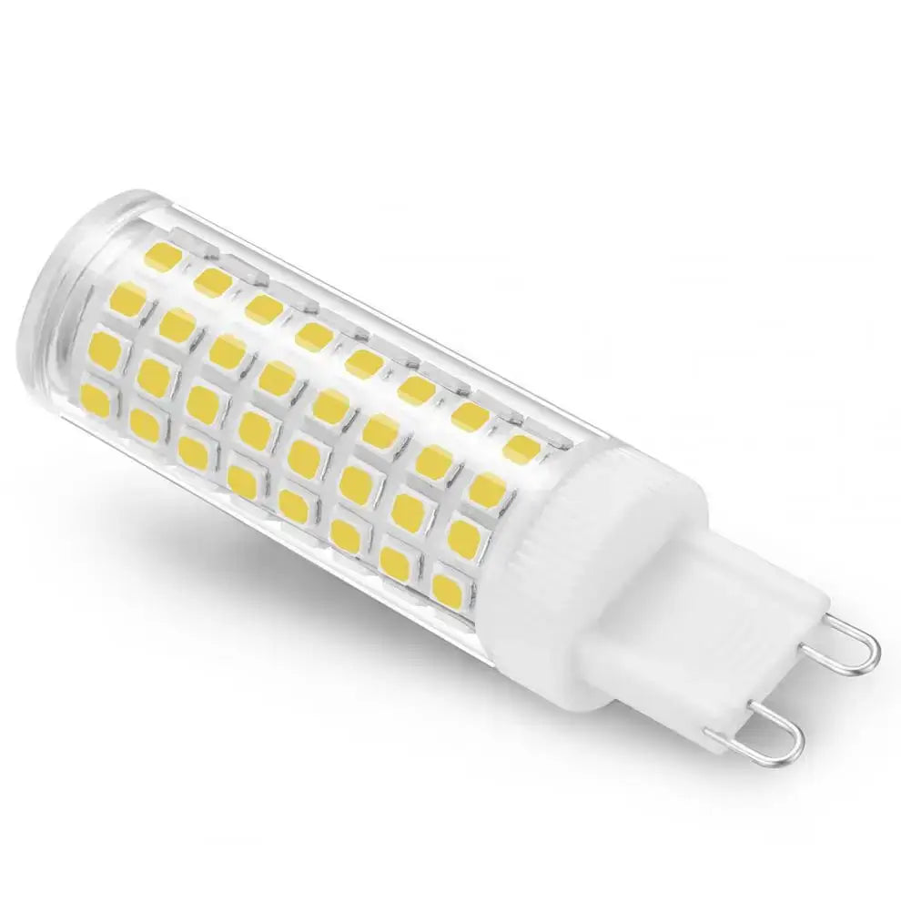 Clear glass led bulb with white plastic base and metal prongs for decorbites french white flower chandelier lighting